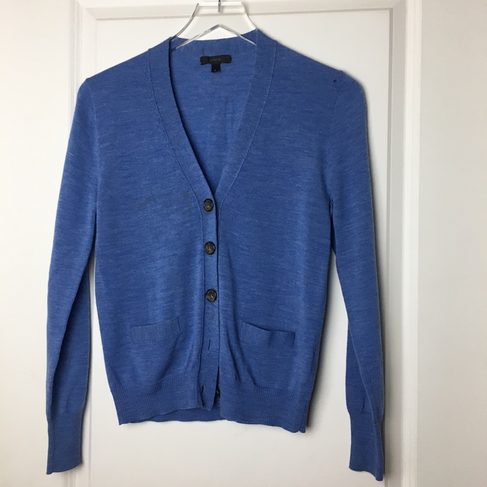 J Crew | solid V-neck cardigan sweater